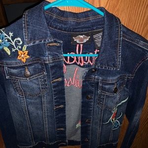 Harley blue jean jacket